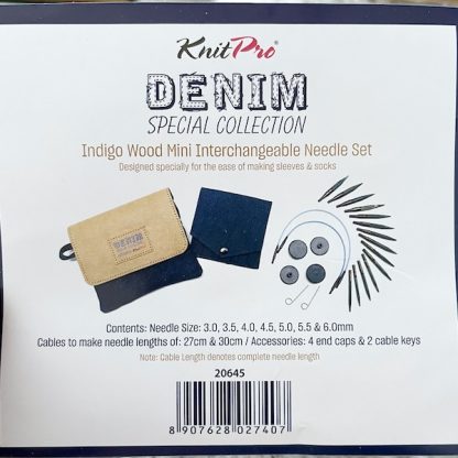 Kit Indigo Agujas Mini Intercambiables de KnitPro