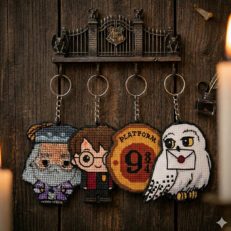 Kit Punto de cruz: Llaveros Harry Potter